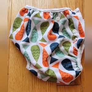 Reusable Adjustable Swim Diaper In Fun Fish Print, Size 6-36 Month